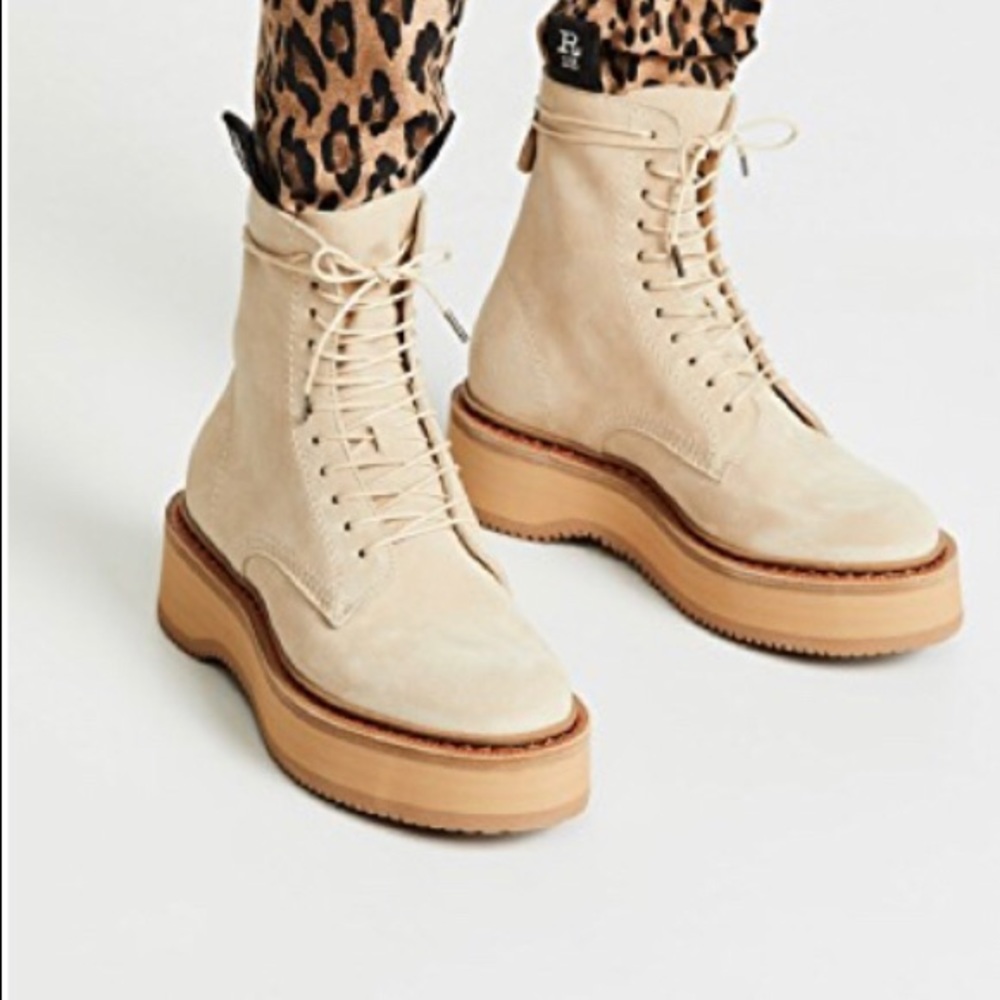 R13 Combat Boots Suede